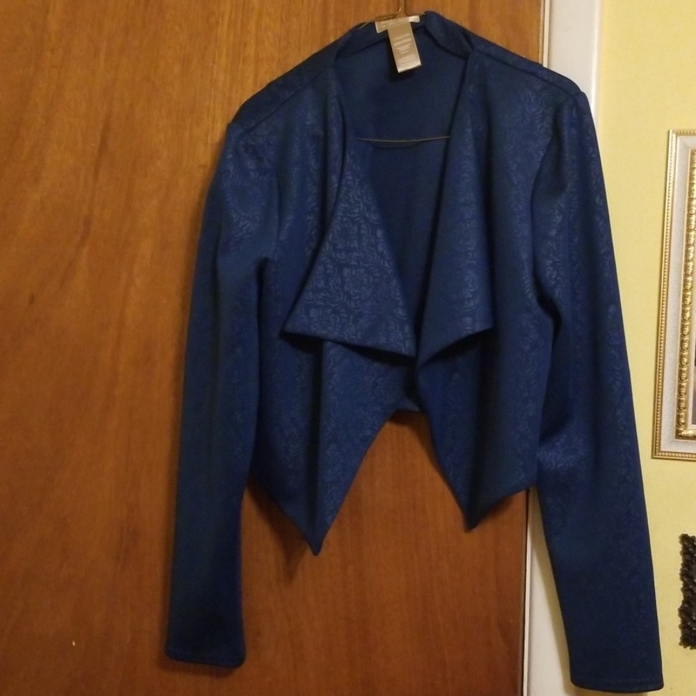 Teal crop jacket